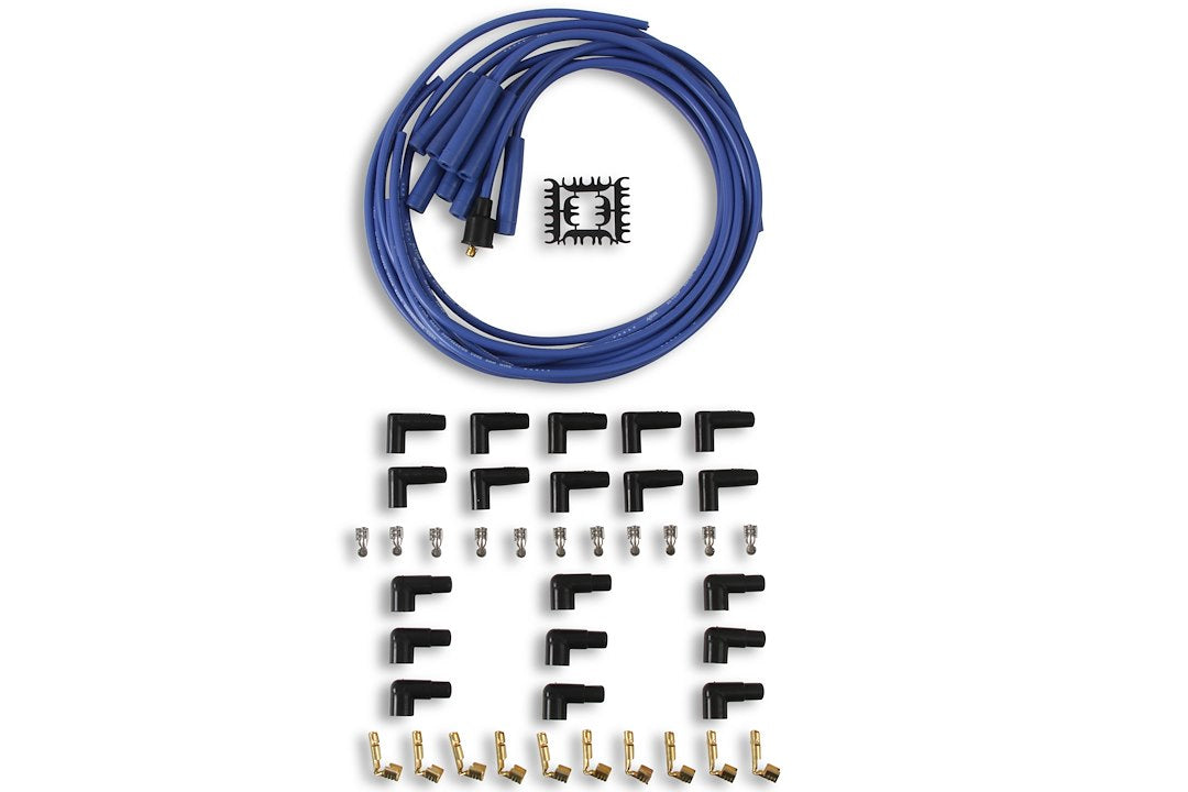 ACCEL Ignition 4040B Blue 8 mm Straight-Boot Ignition Wire Kit - image 2