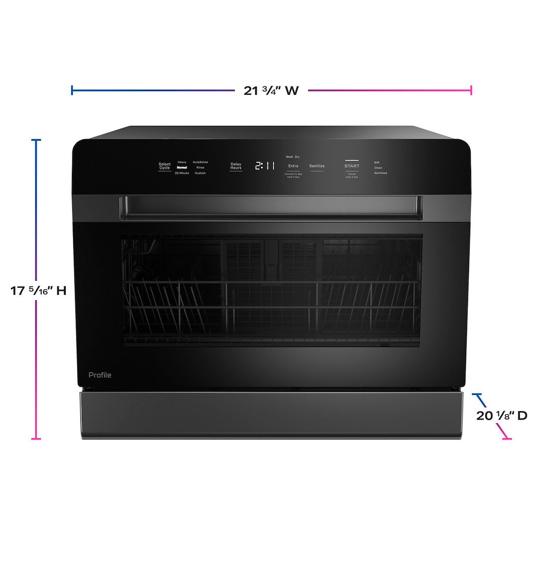 GE Appliances PZF560HGWBB Compact Dishwasher