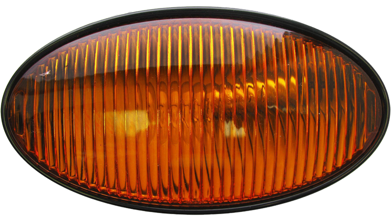 Optronics RVPL5ABP Amber/Black 12.8V Oval Porch Lamp