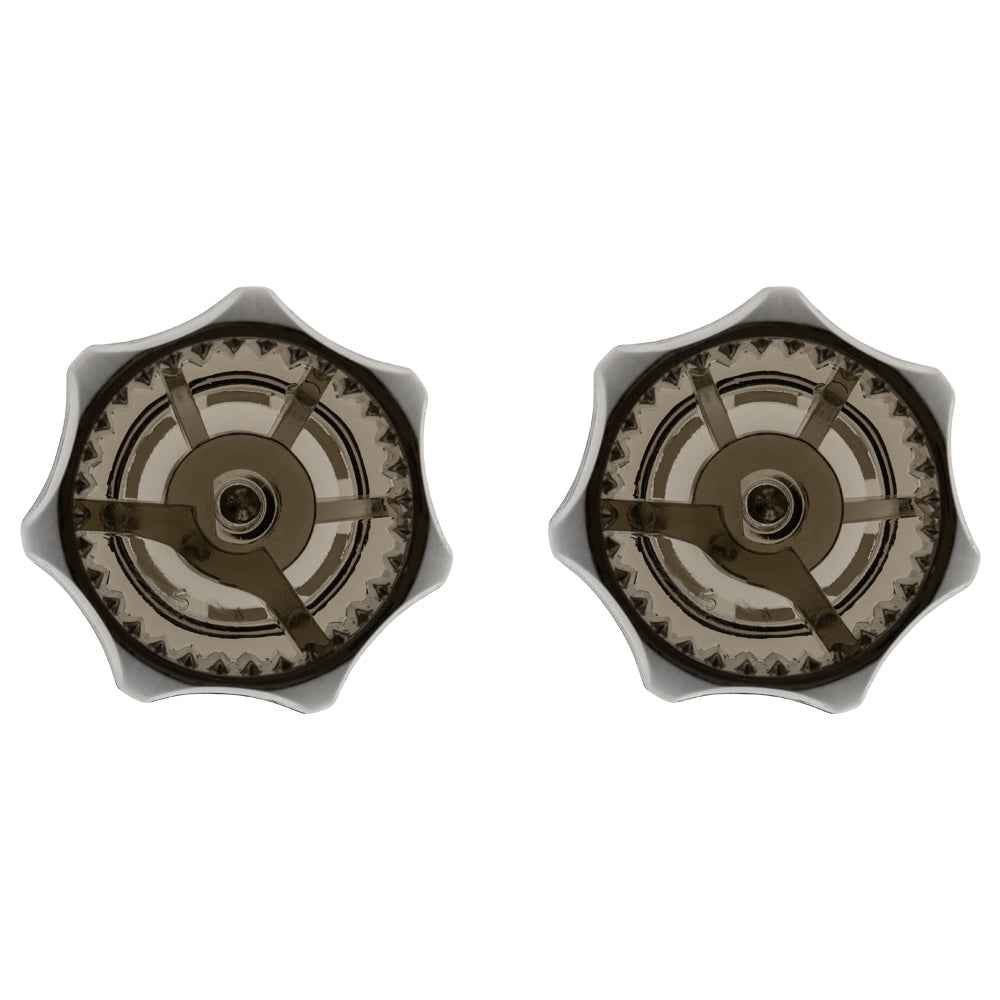 Dura Faucet DFRKS Smoke Acrylic Faucet Knobs, Hot/Cold Pair