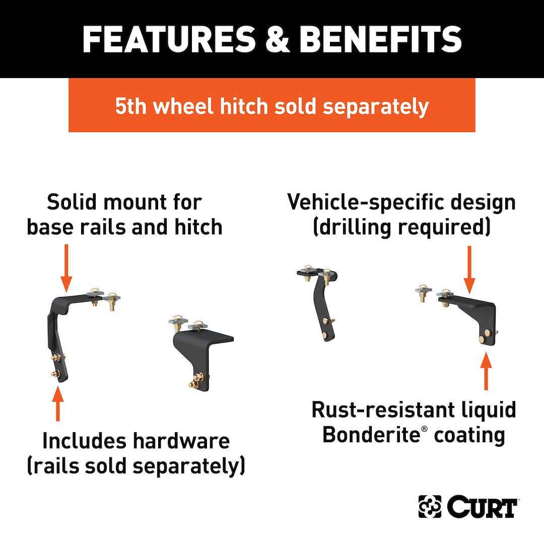 CURT 5th-Wheel Brackets - Ram 1500/Ram 1500 Classic – 16306
