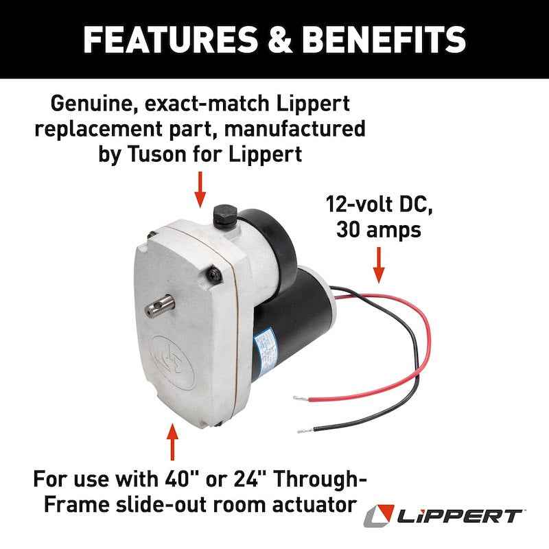 Lippert Components 125802 Slide Out Motor, 9000 RPM 18:1 Tuson Motor for Through Frame – image 5