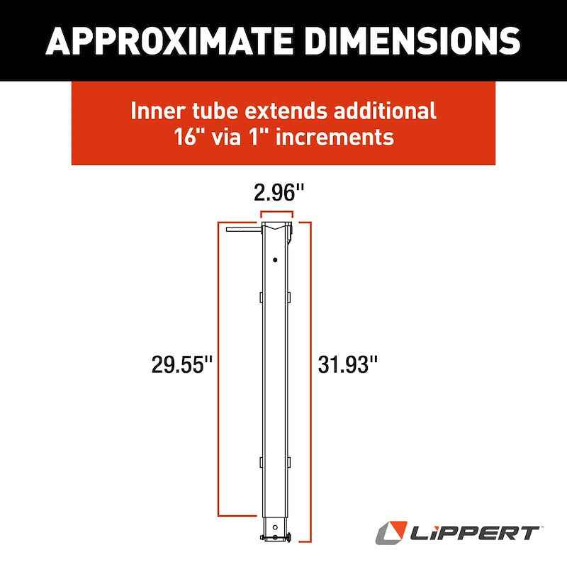 Lippert Components 179013 Landing Gear Lead Leg, Universal Fit 5th Wheel Replacement with – image 3