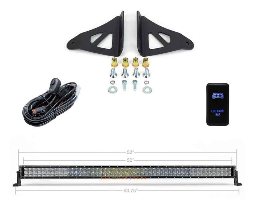 Cali Raised LED CR2465 Tacoma Roof Combo Kit, Amber Backlight