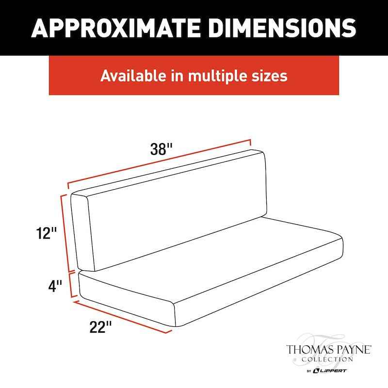 Lippert Components 2021100443 RV Dinette Cushions, Lippert , Grummond Back & Seat Set – image 2