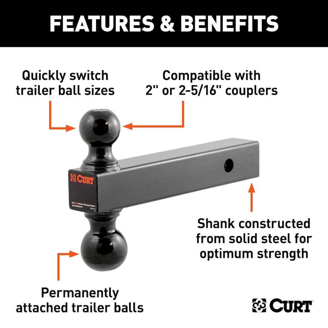 Curt 45660 Trailer Hitch Ball Mount - image 2