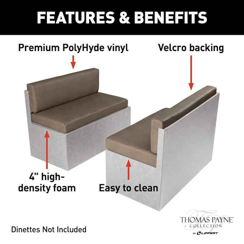 Lippert Components 2021100443 RV Dinette Cushions, Lippert , Grummond Back & Seat Set – image 3