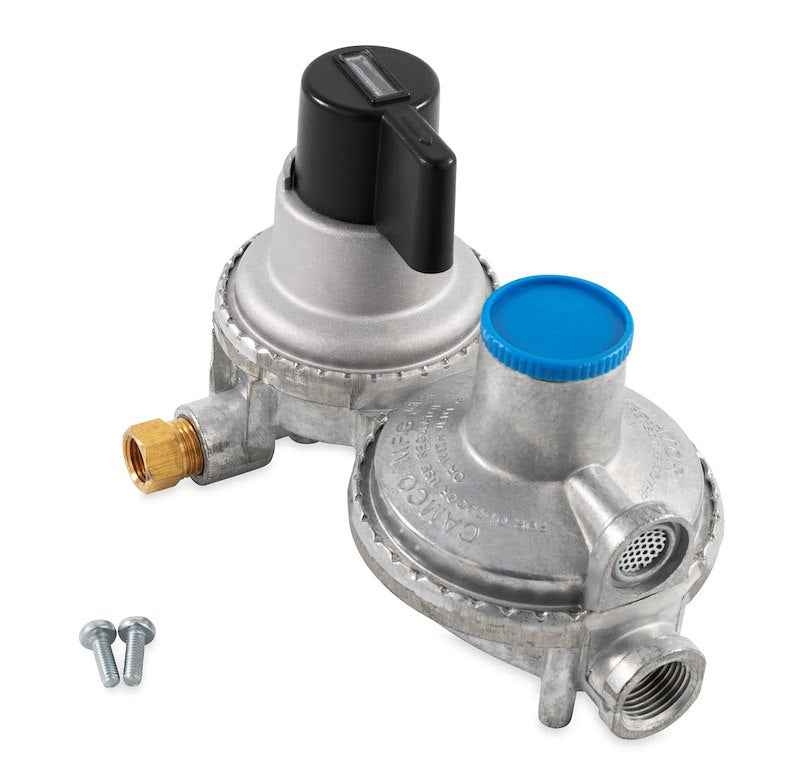 Camco 59002 RV Auto Changeover Propane Regulator, Two-Stage Horizontal Mount – image 1