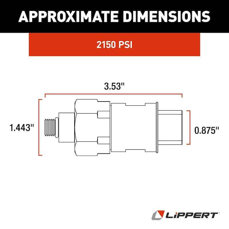 Lippert Components 142927 Lippert Hydraulic Pressure Switch, 2150 PSI Slide Out & Leveling – image 3