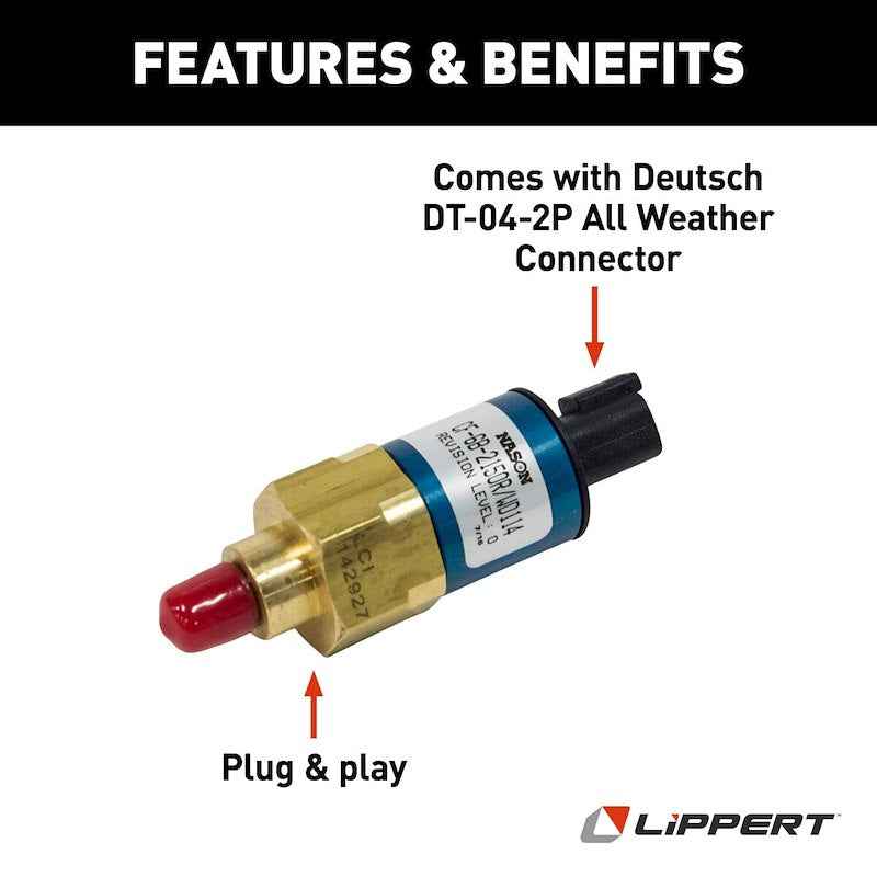 Lippert Components 142927 Lippert Hydraulic Pressure Switch, 2150 PSI Slide Out & Leveling – image 4