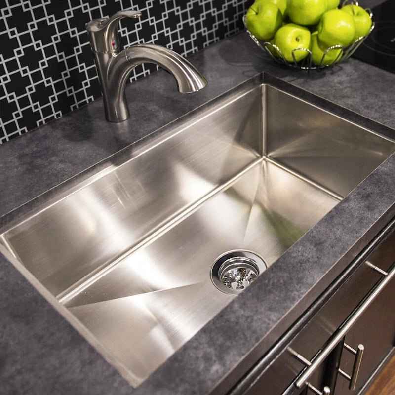 Lippert Components 385313 RV Undermount Square Sink, 27" Stainless Steel, No Faucet Mount – image 5