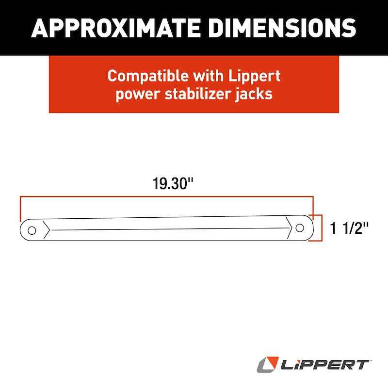 Lippert Components 1134122 Stabilizer Jack Lock Arm, Frame Mounted Support Arm Yellow – image 2