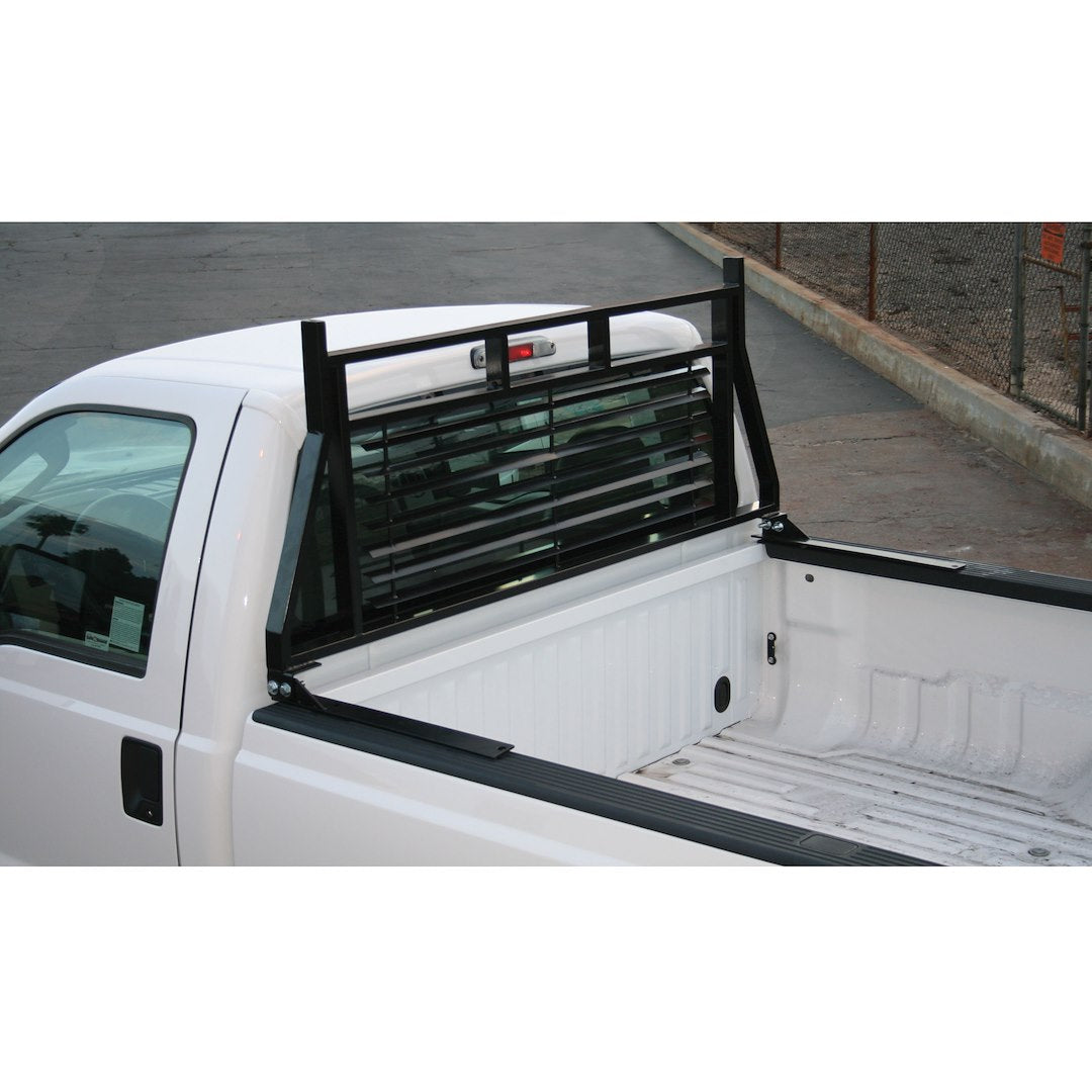 Aries 111001 Classic Satin Black Louvered Headache Rack - image 8