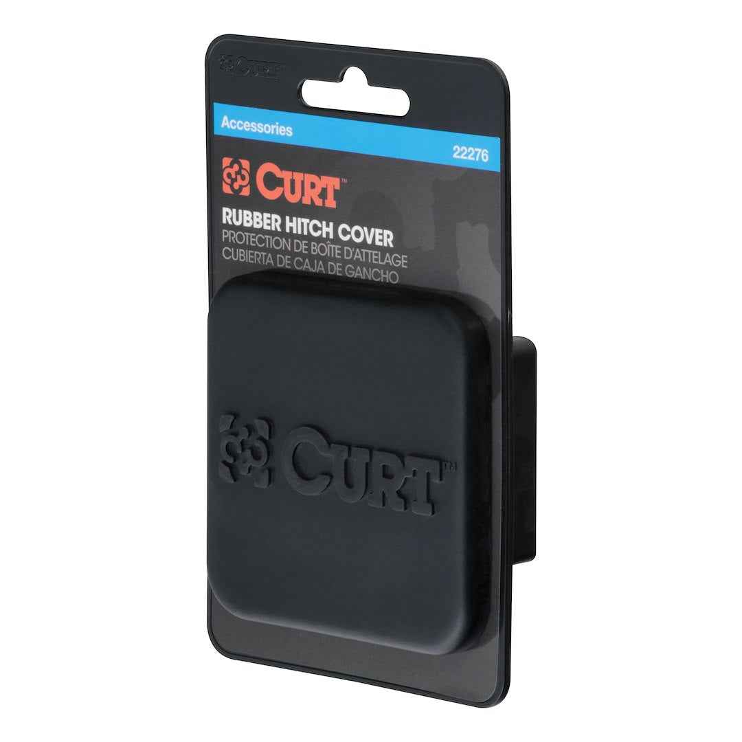 CURT 22276 2-Inch CURT-Logo Rubber Receiver Cover