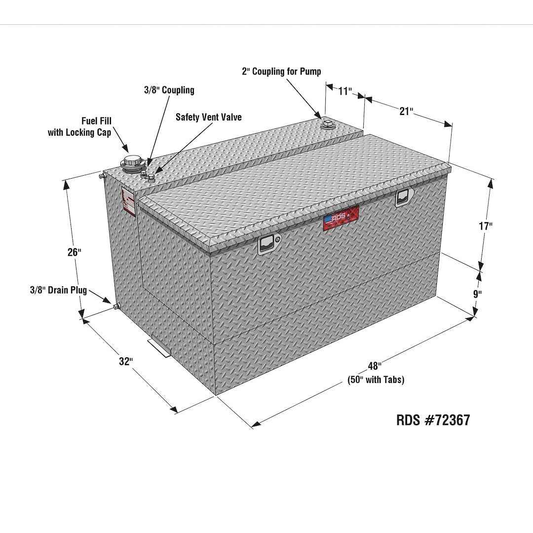 RDS 72367PC 95-Gallon L-Tank with 9.9-cu-ft Utility Chest