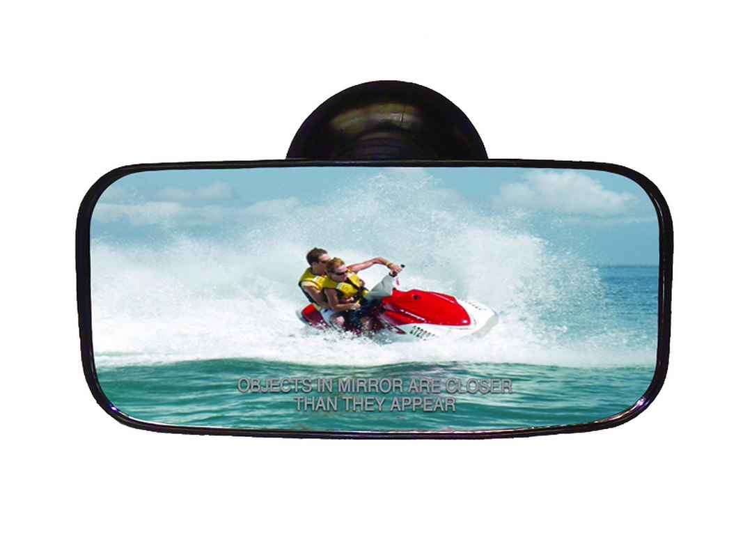 CIPA USA 11050 Suction-Mounted Rectangular Rearview Mirror