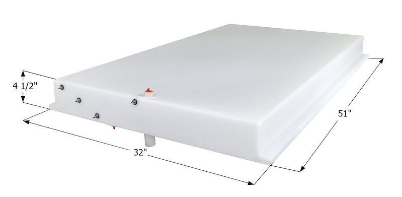 Icon 15095 26 Gallon Fresh Water Tank WT1239 , 51" L x 32" W x 4-1/2" H ICON – image 3
