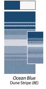 Carefree RV JU188E00 Carefree Ocean Blue Dune Stripe Awning Fabric, 18 Ft Replacement – image 1