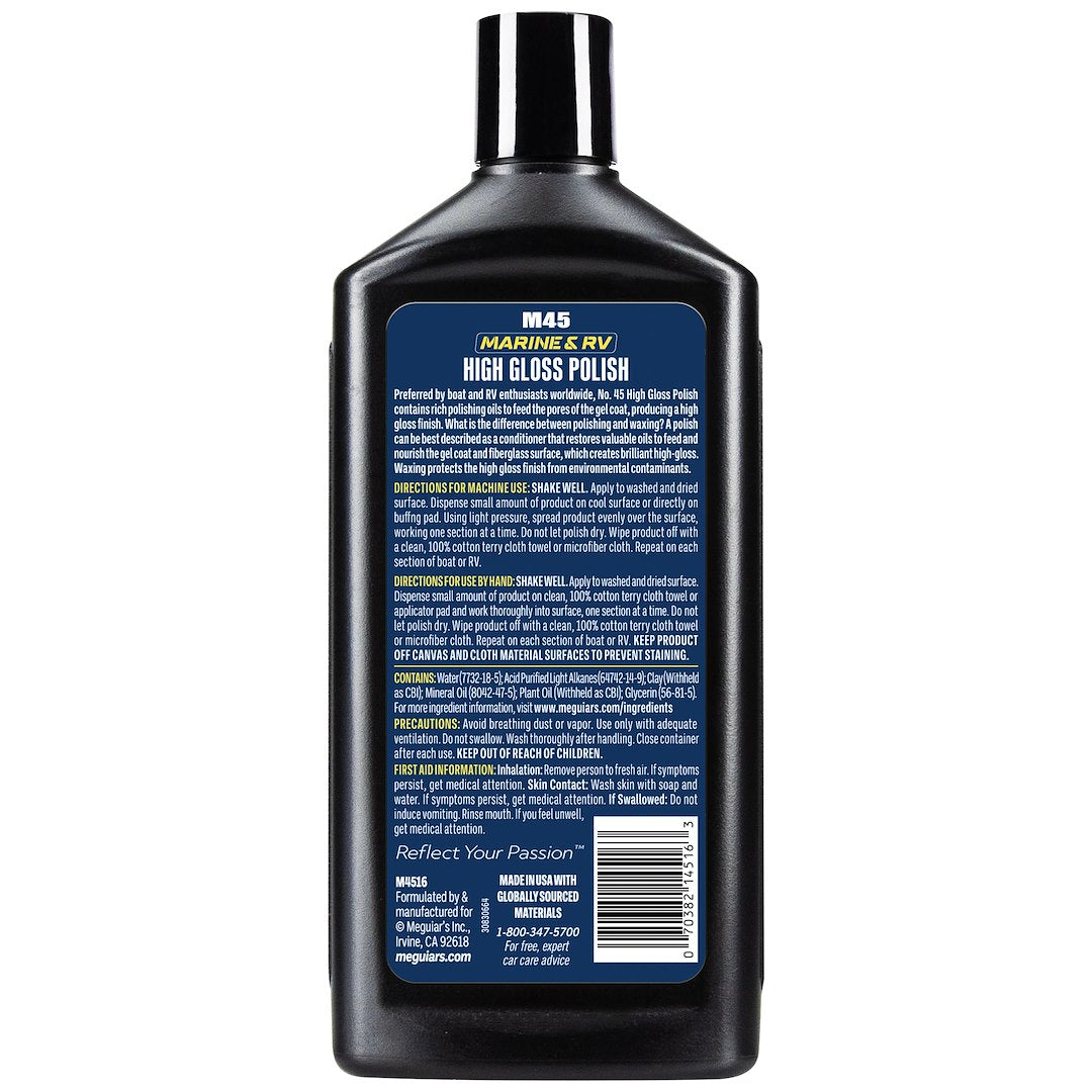 Meguiars M4516 Boat and RV Gelcoat Polish - 16 oz