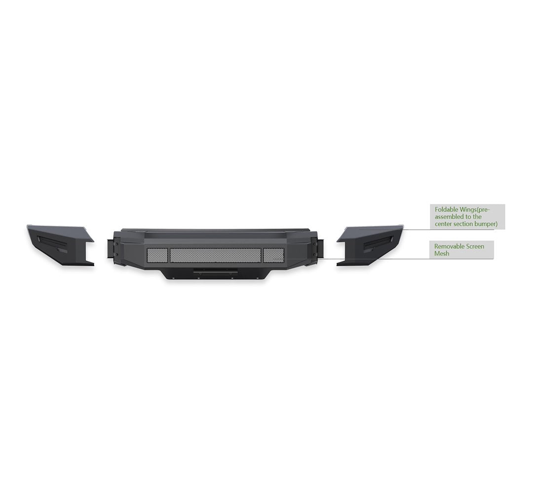 Black Horse Offroad AFB-TA21-BU Armour II Tacoma Steel Front Bumper - image 9