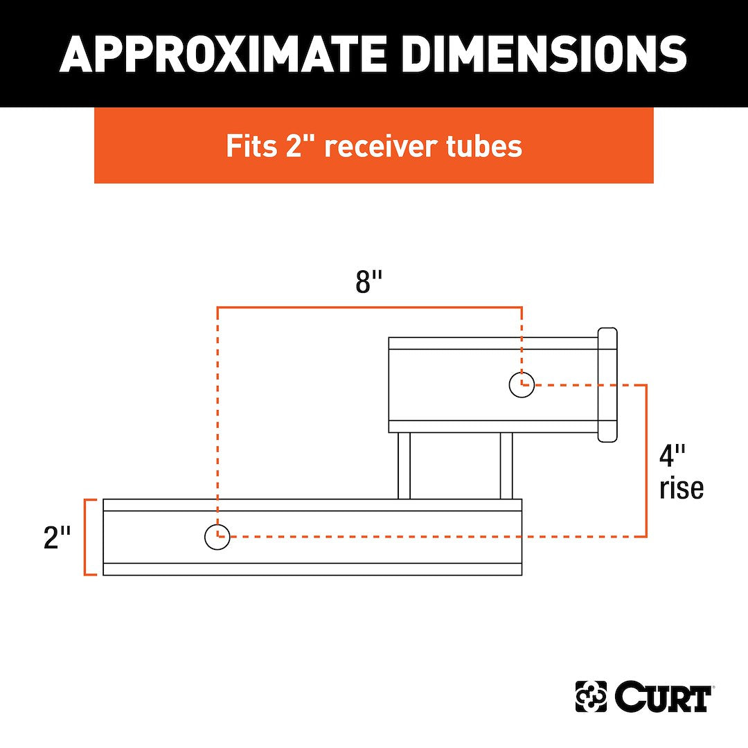 Curt 45798 Trailer Hitch Receiver Tube Adapter - image 2