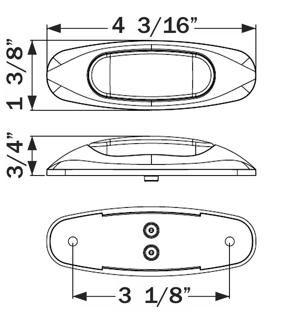 Optronics MCL17ABP LED Clearance/Marker Lamp