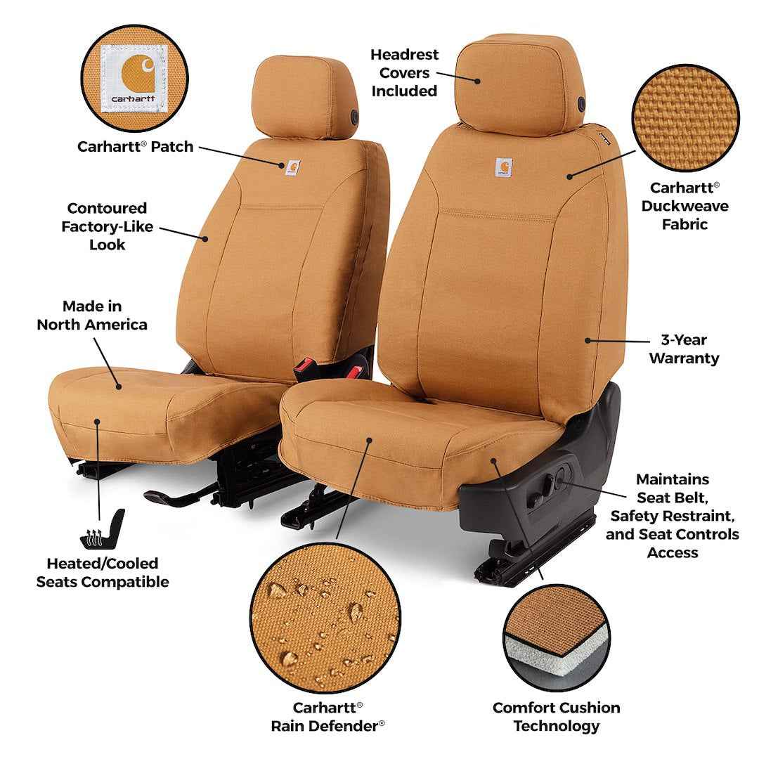 Covercraft 4423ABCABN Carhartt PrecisionFit Brown Front Set