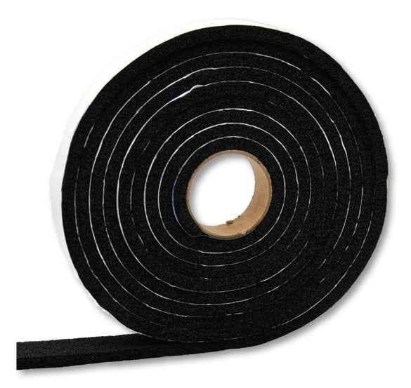 AP Products 018516110 Black Vinyl-Foam Sealing Tape, 10 ft
