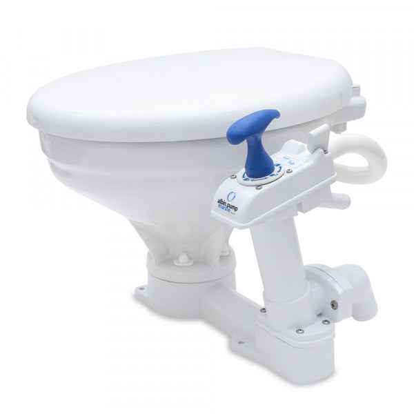 Albin 07-01-002 Manual Comfort Marine Toilet, Slow-Close Seat