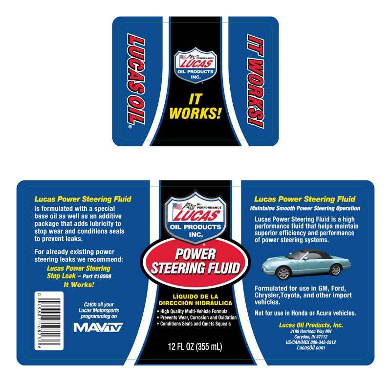 Lucas Oil 10823 Power-Steering System Fluid
