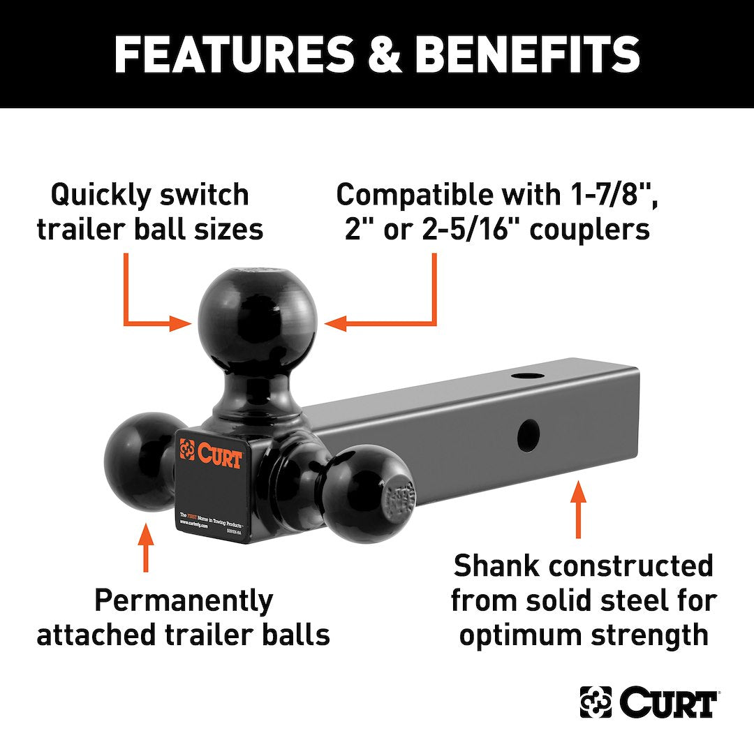 Curt 45650 Trailer Hitch Ball Mount - image 2