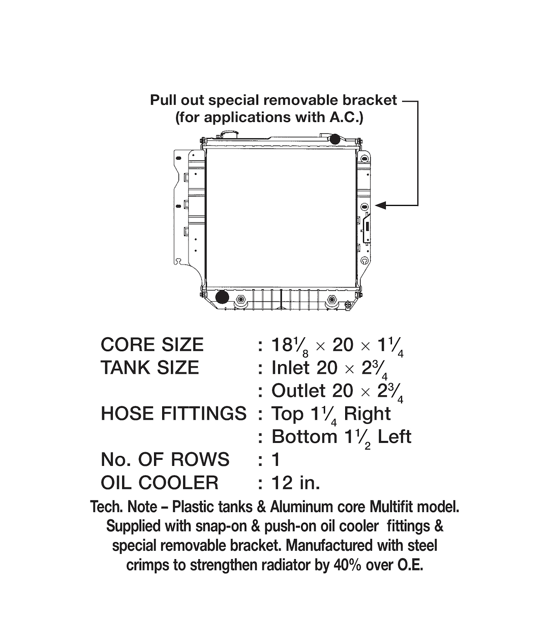CSF 3244 Wrangler Replacement Radiator - image 2