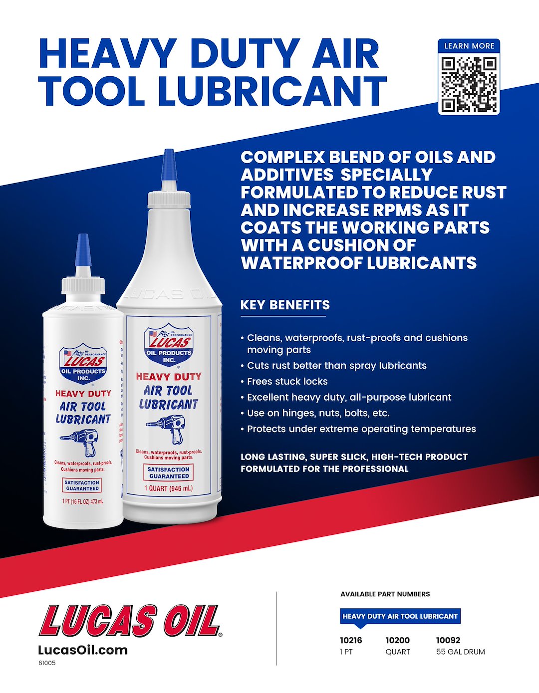 Lucas Oil 10216 Pneumatic-Tool Lubricating Oil