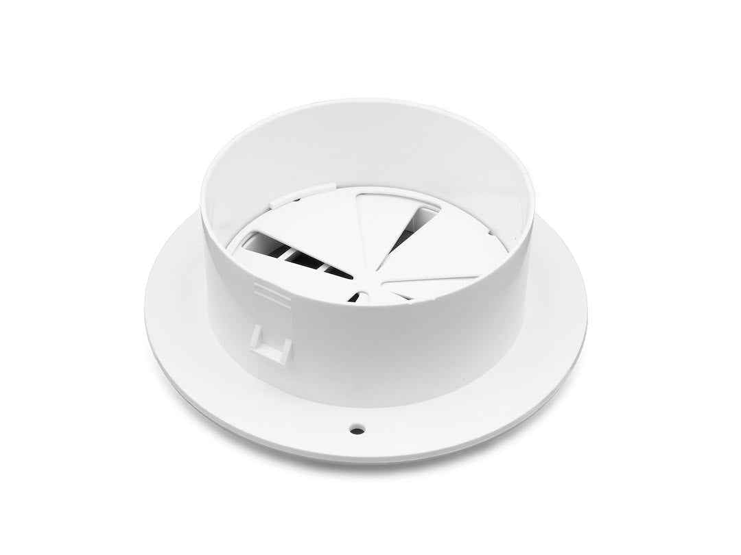 B&B Molders 94267 Polar White 4-Inch Ceiling Register with Damper