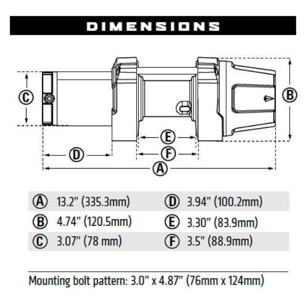 Warn 12V Winch - 2500 lb, Synthetic Line – 101020