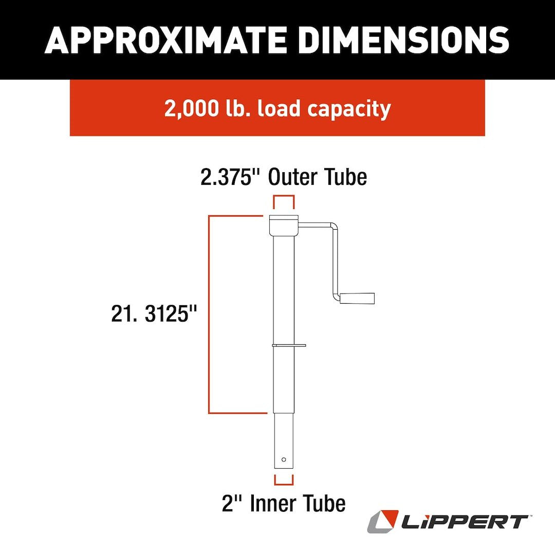 Lippert Components 285420 Trailer Tongue Jack - image 3