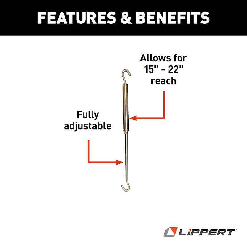 Lippert Components 182901 Happijac Turnbuckle, Stainless Steel Front Camper Tie Down β image 2