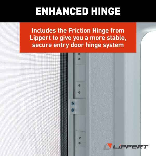 Lippert Components V000042629 24" x 68" Polar White Square Entry Door with Fixed Window – image 7