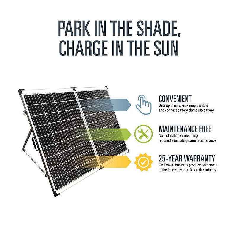 Go Power GP-PSK-130 Portable Solar Kit 130W , Foldable Solar Charging System – image 3