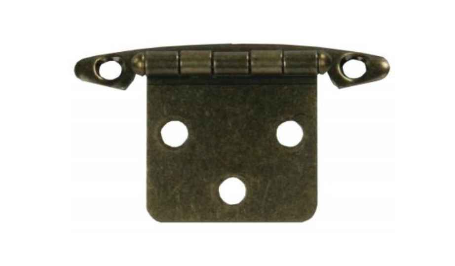 JR Products 70605 Antique Brass Universal Flush Free-Swing Hinge