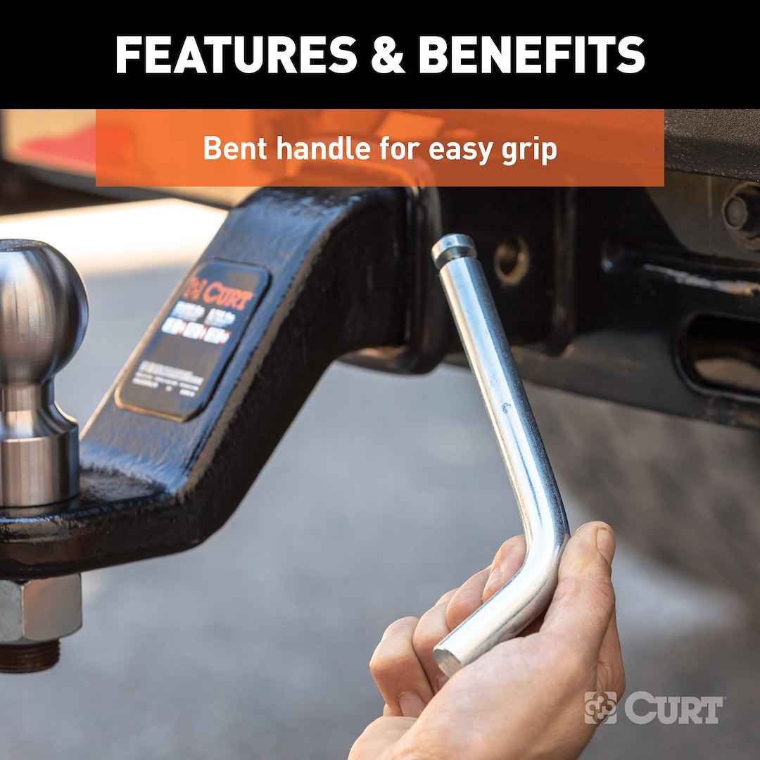 CURT 21507 5/8-Inch Grooved Hitch Pin for 2-1/2/3-Inch Receivers