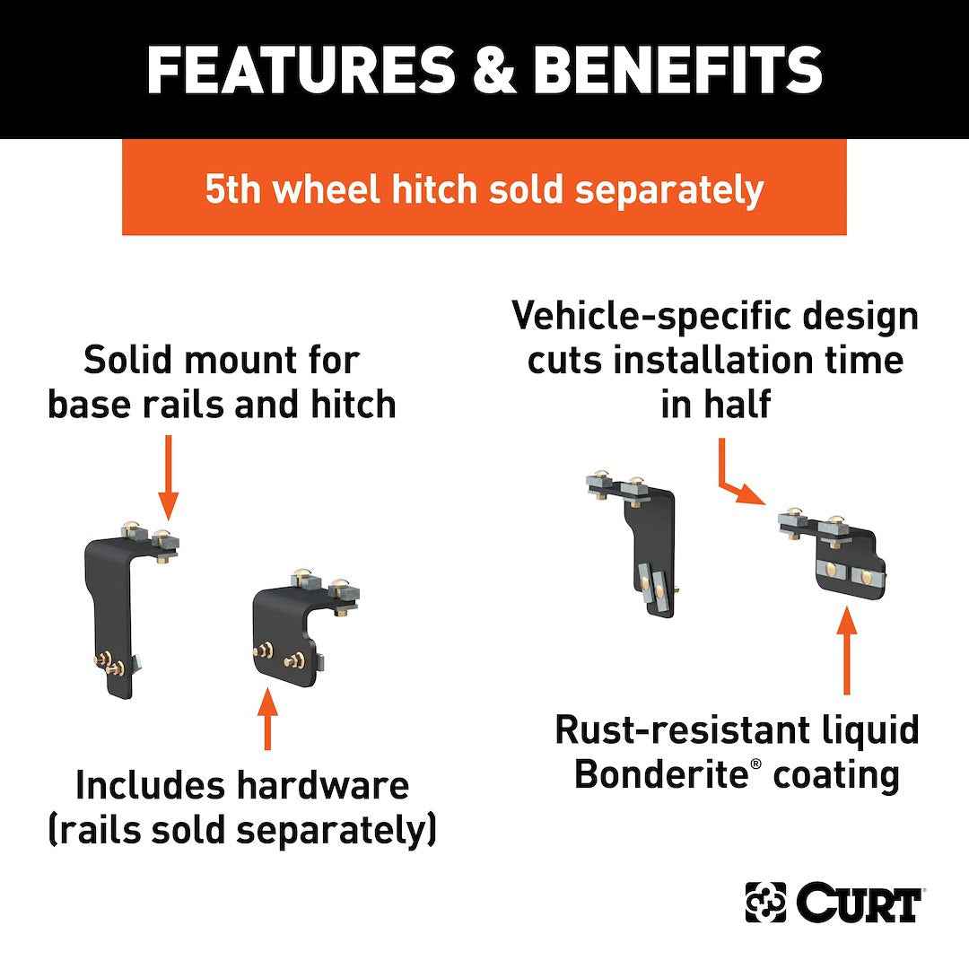 CURT 5th-Wheel Brackets - Nissan TITAN – 16470