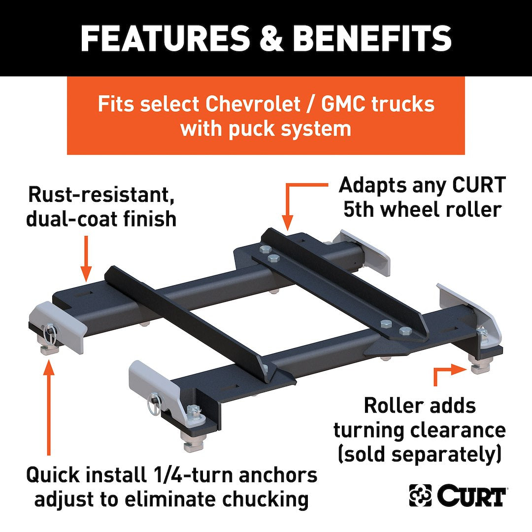 Curt 16023 Fifth Wheel Trailer Hitch Adapter Plate - image 2