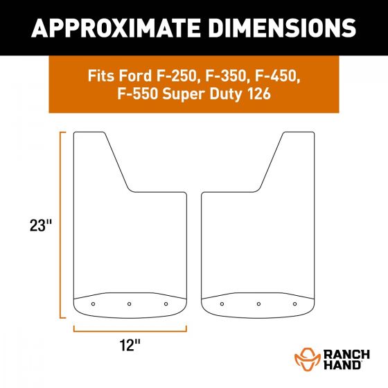 Ranch Hand 251723rh Textured Heavy-Duty Truck Mud Guard