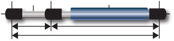 WhiteCap Industries Boat Hatch Gas Spring - 17 in Extended – G-8640C
