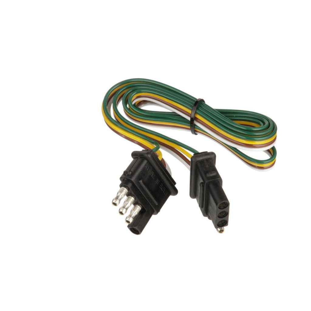 Pollak 4WF648V Black Semi-Universal 4-Flat Vehicle Connector
