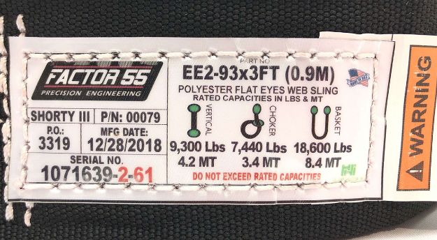 Factor 55 00079 Shorty Strap III Recovery Strap