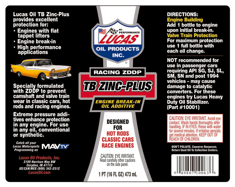 Lucas Oil 10063 Break-In Engine-Oil Treatment