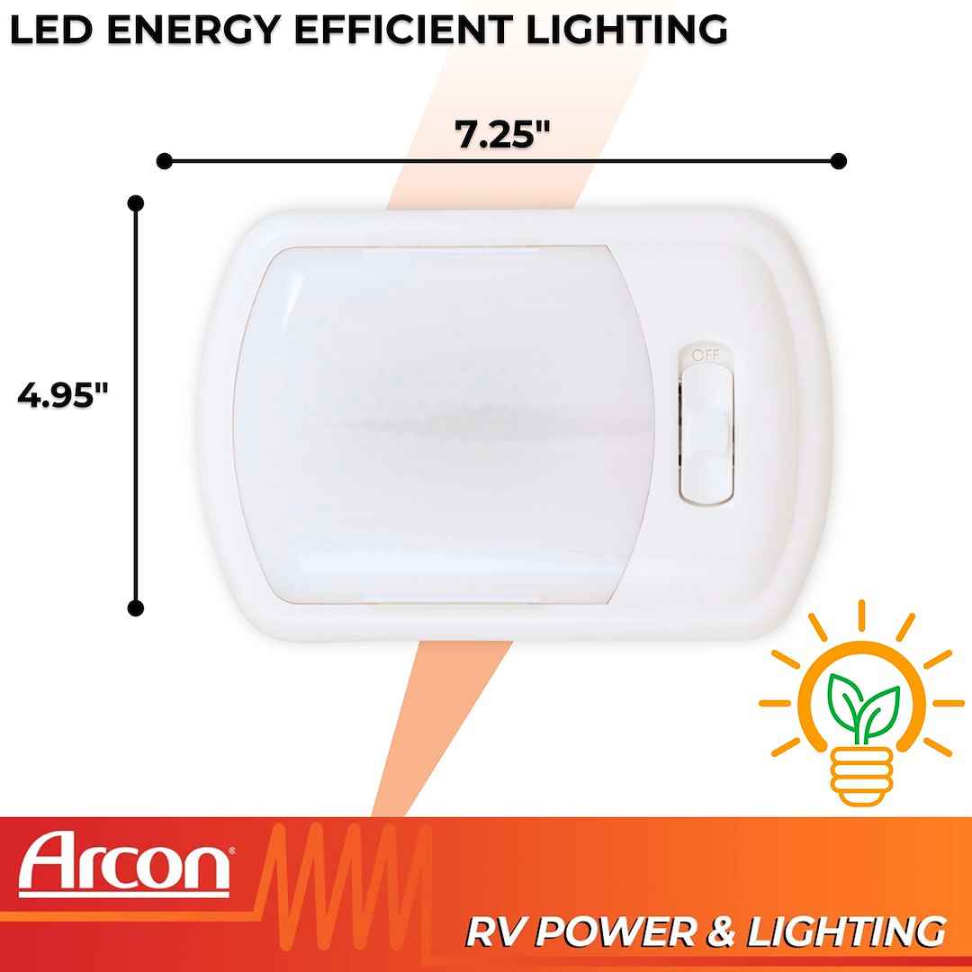 Arcon 20713N Euro-Style LED Ceiling Light, White Lens