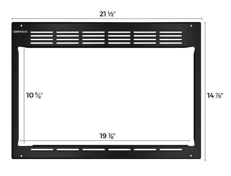 Contoure RV-TRIM9B Black Stainless Steel Trim Kit for RV-980B Microwave, 21.5" x 14.875" – image 1